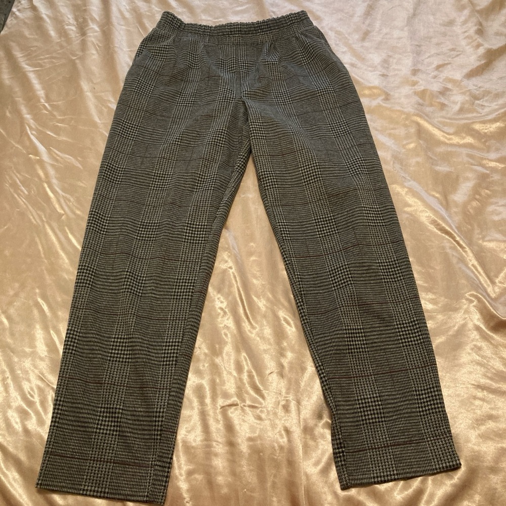 A New Day Black and Gray Checkered Pants